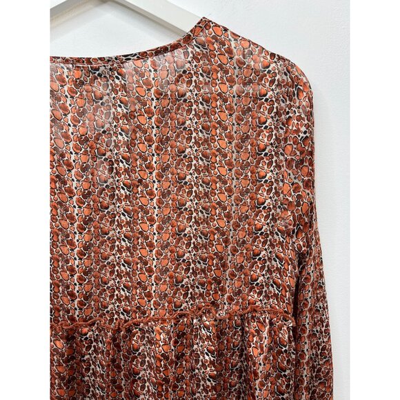 Molly Bracken XS Floral Boho Peasant Blouse Fall Cottagecore Top - Picture 9 of 14